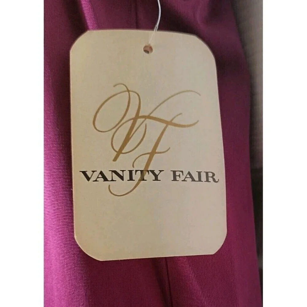 Vintage Vanity Fair Nylon Nightgown Long Deep Purple Sz Medium USA Made Coquette